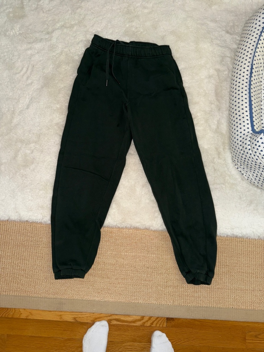 Olive colored scuba joggers size S